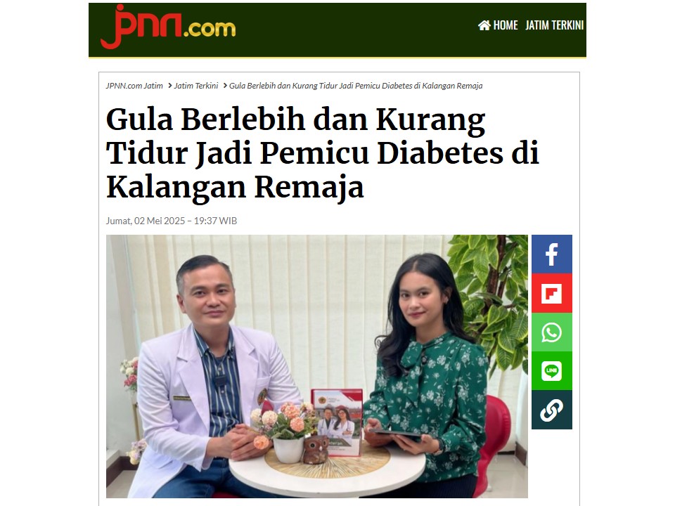 Gula Berlebih dan Kurang Tidur Jadi Pemicu Diabetes di Kalangan Remaja 