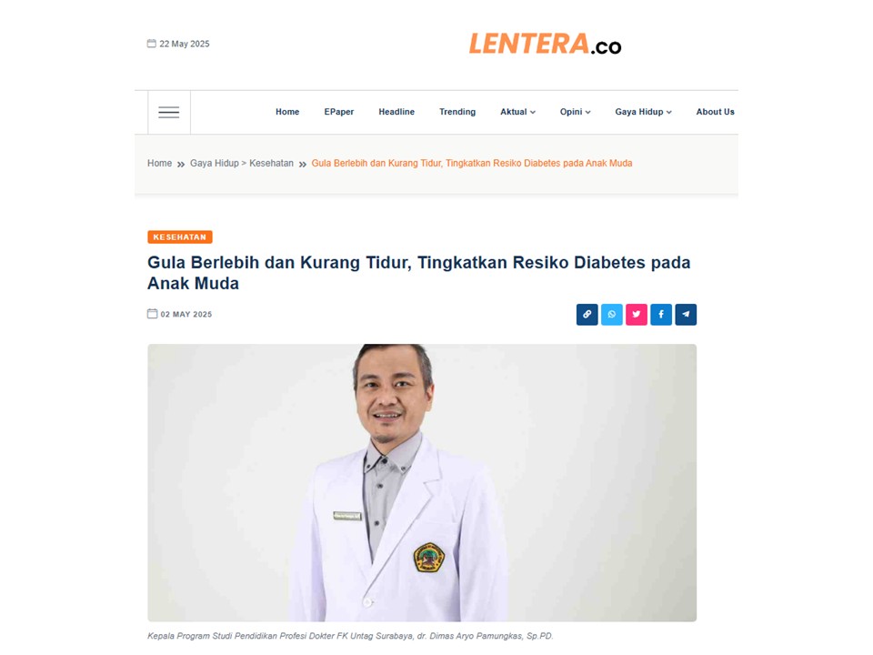 Gula Berlebih dan Kurang Tidur, Tingkatkan Resiko Diabetes pada Anak Muda