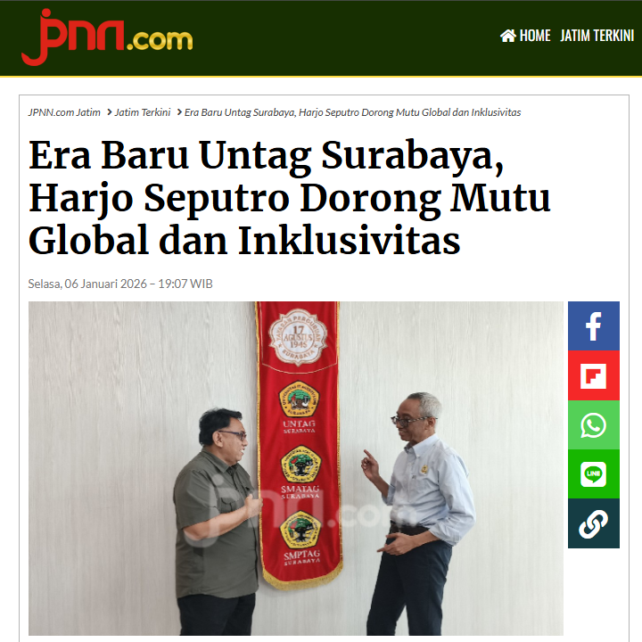 Era Baru Untag Surabaya, Harjo Seputro Dorong Mutu Global dan Inklusivitas 