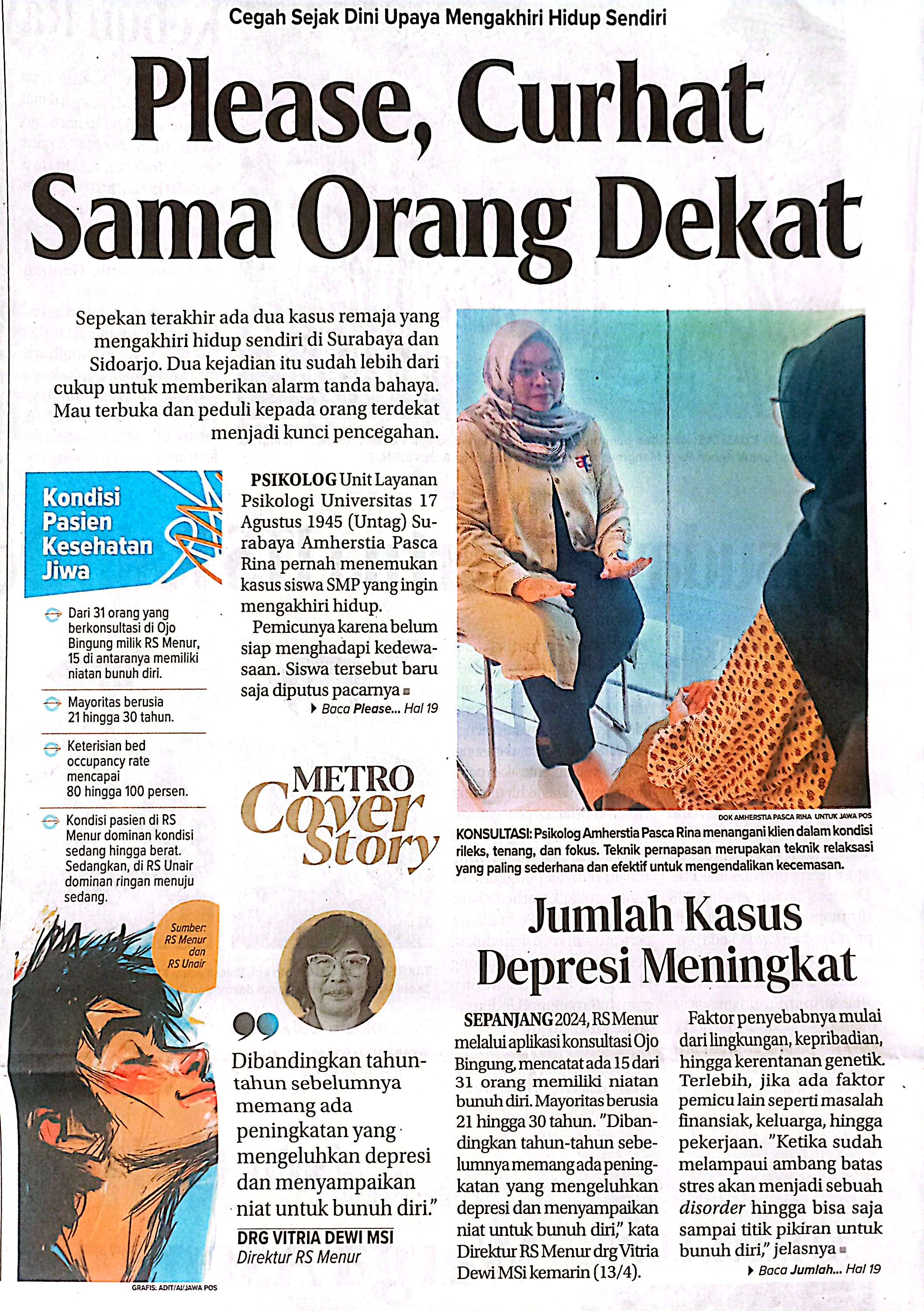 Cegah Sejak Dini Upaya Mengakhiri Hidup Sendiri