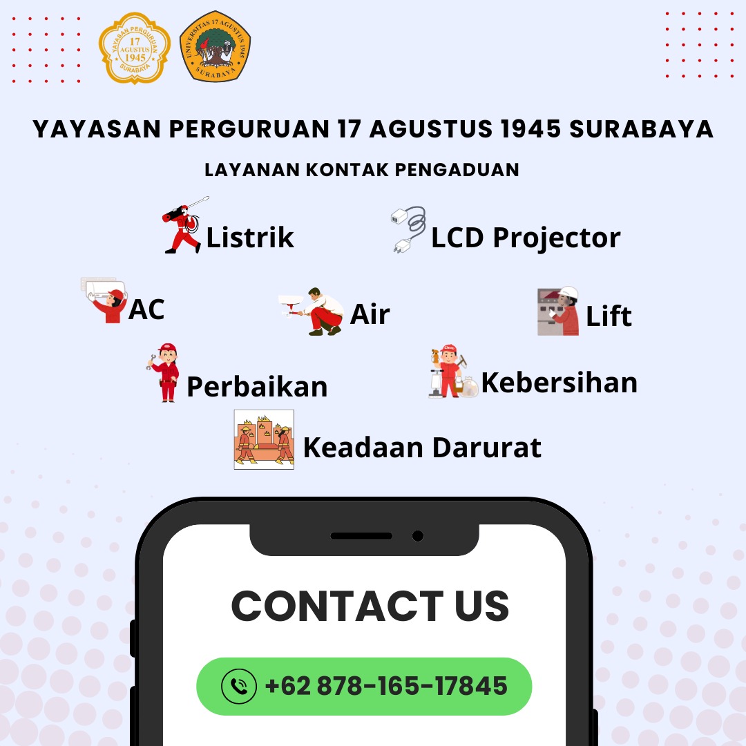 Layanan Kontak Pengaduan Manajemen Gedung dan Landscape YPTA Surabaya