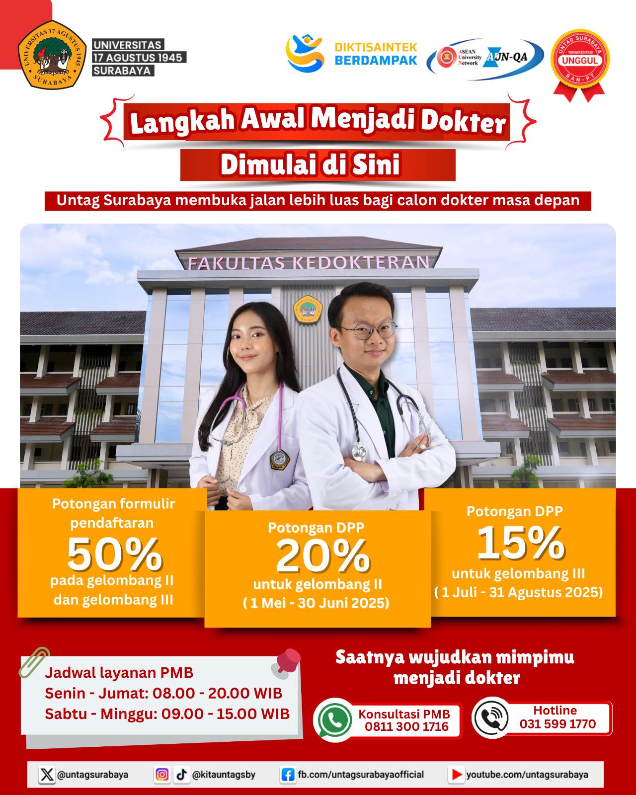 Diskon Pendaftaran Mahasiswa Baru Fakultas Kedokteran