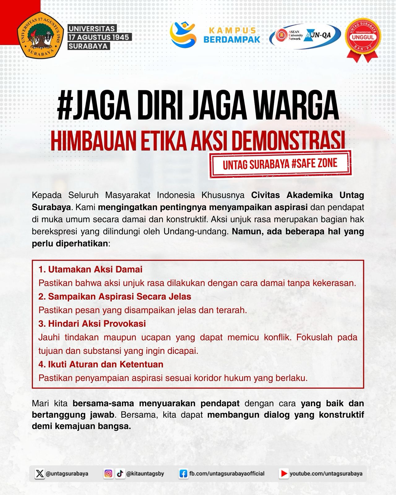 Himbauan Etika Demonstrasi