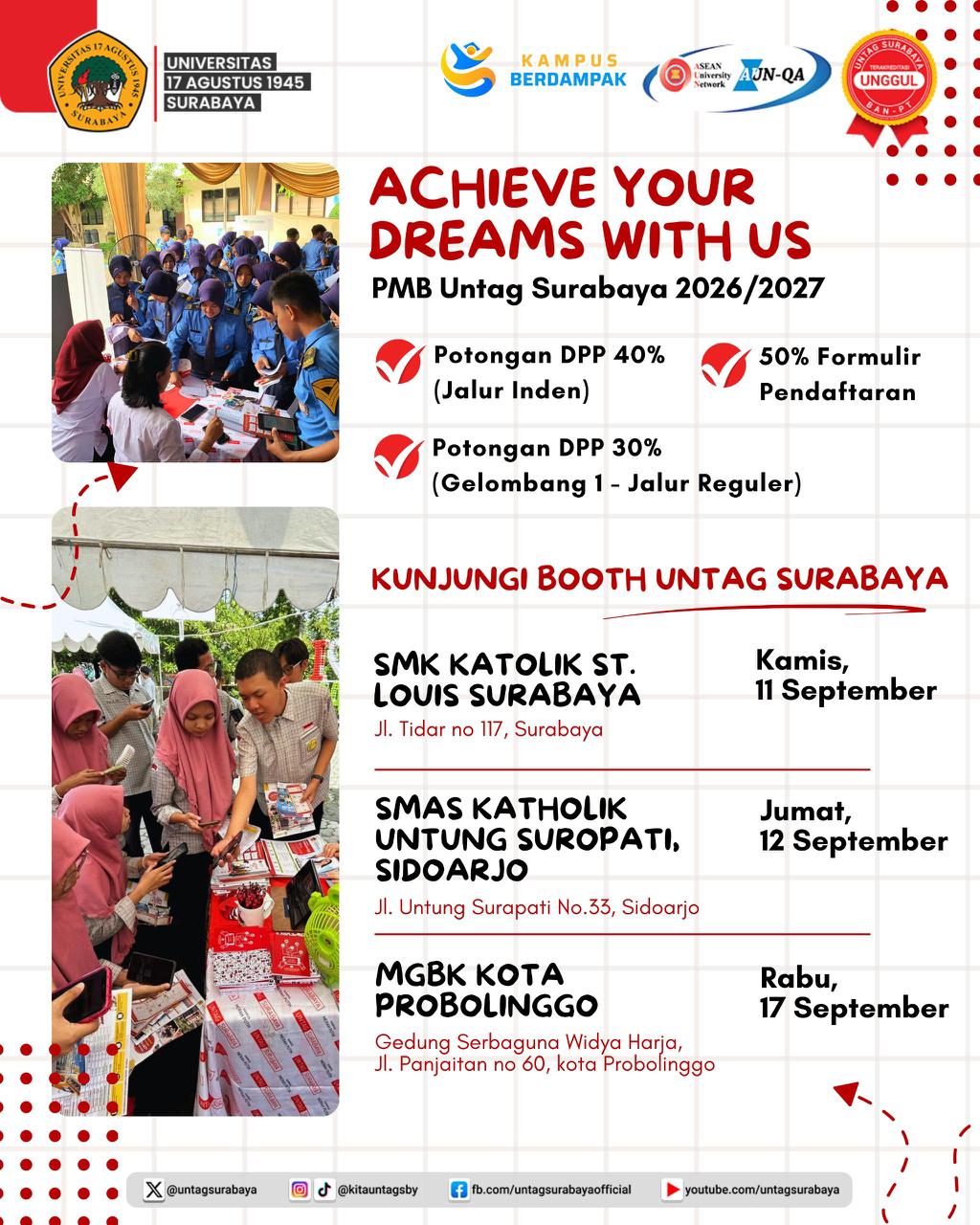 Pameran Pendidikan di SMK Katolik St. Louis Surabaya