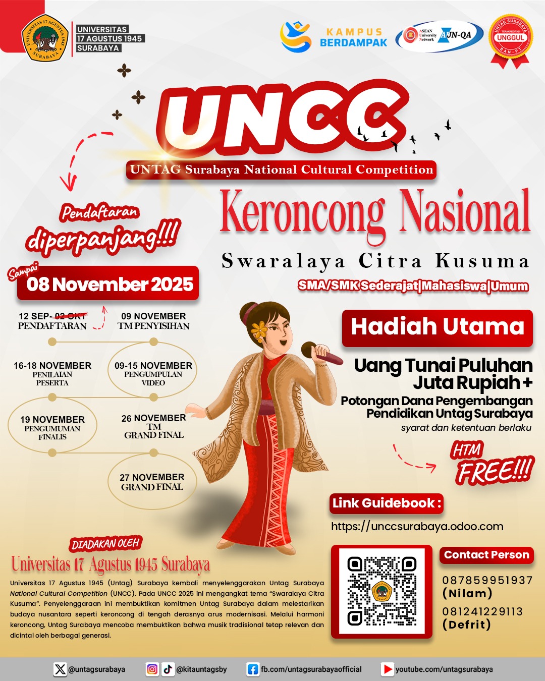 Untag Surabaya National Cultural Competition (UNCC): Keroncong Nasional