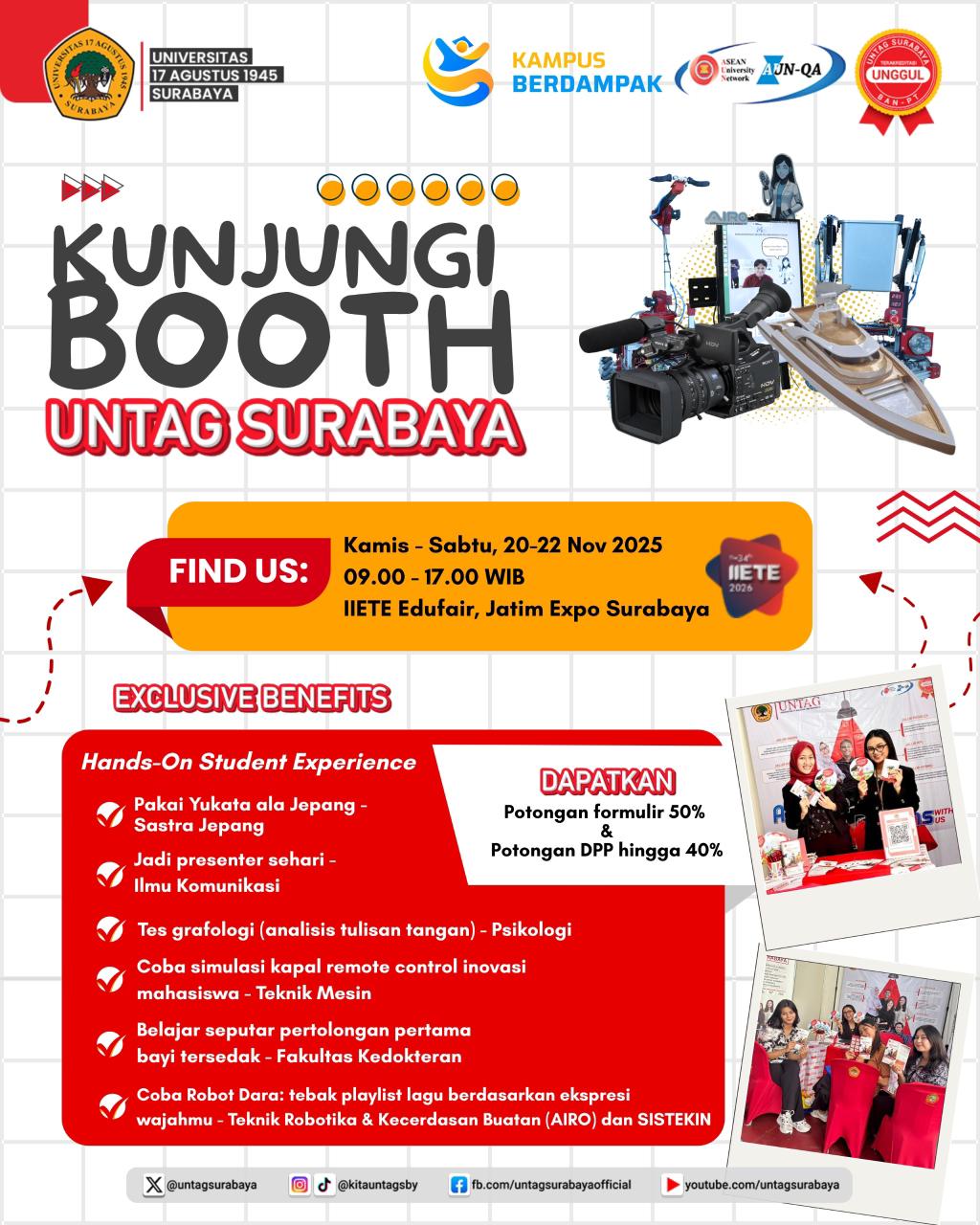 Kunjungi Booth Untag Surabaya!