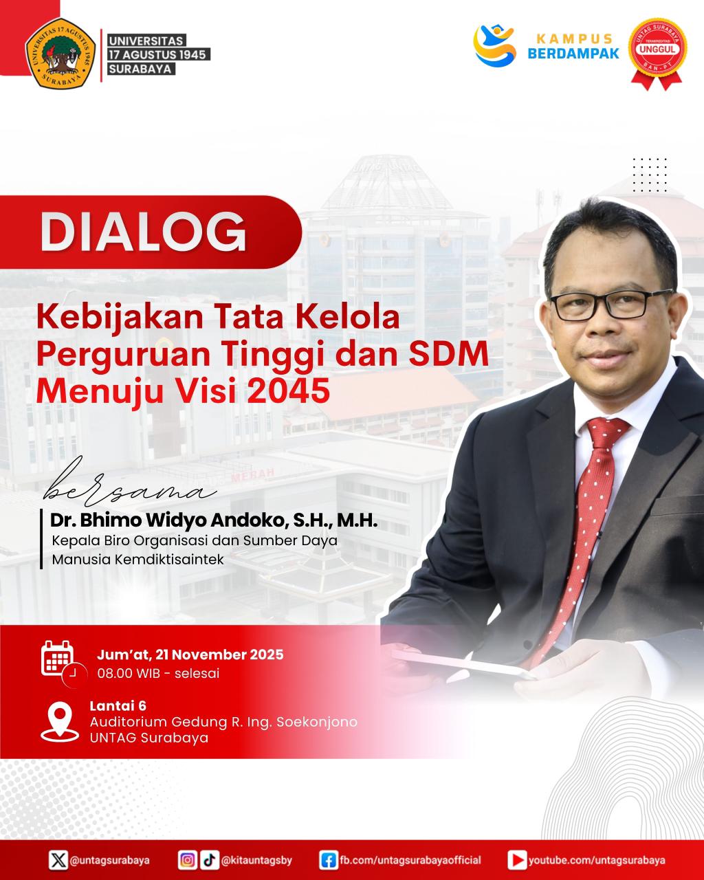 Dialog: Kebijakan Tata Kelola Perguruan Tinggi dan SDM Menuju Visi 2045
