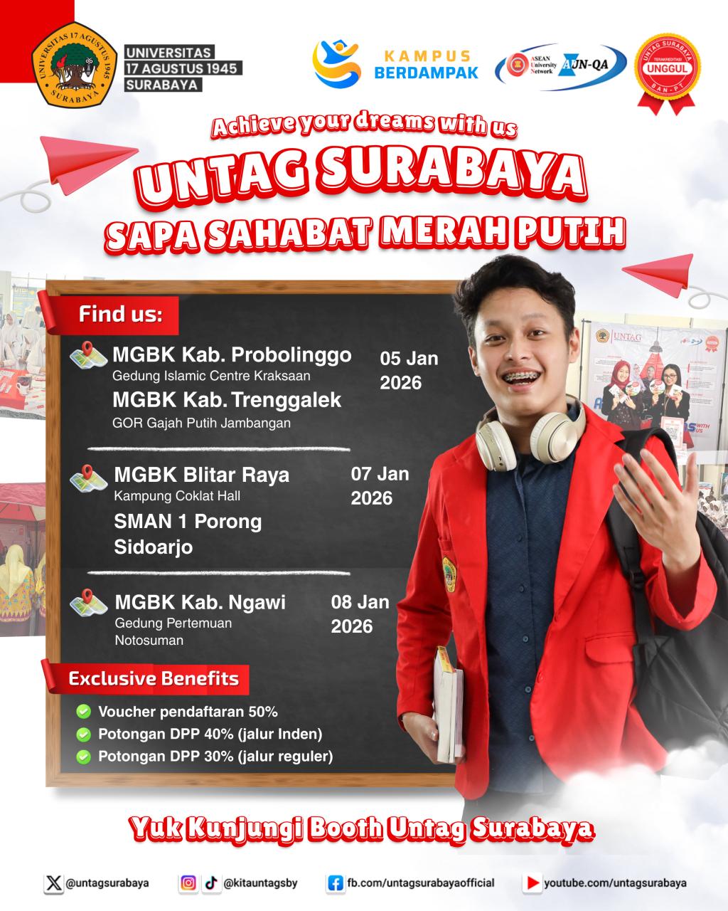 Untag Surabaya Sapa Sahabat Merah Putih