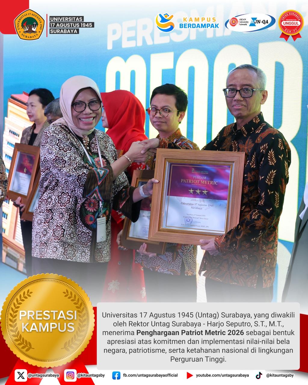 Prestasi Kampus: Penghargaan Patriot Metric 2026